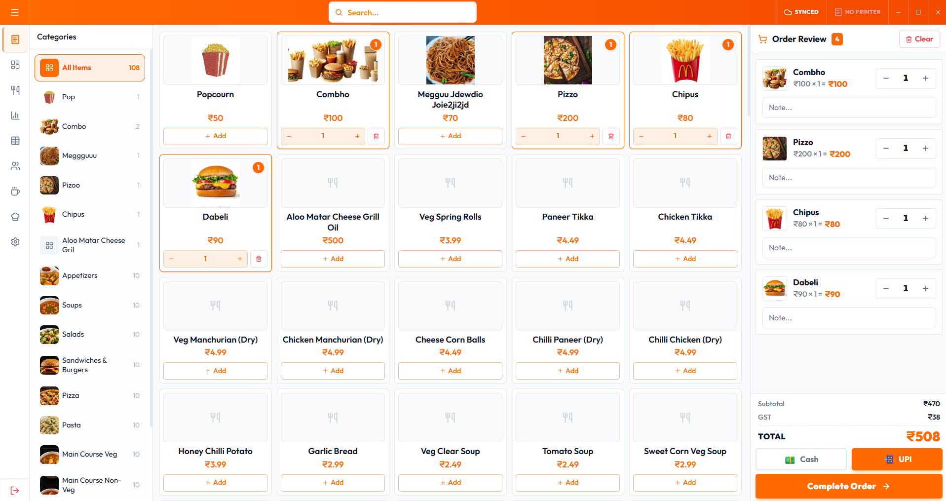 FoodWalaPOS Kitchen & Operational Intelligence Dashboard Screenshot 1